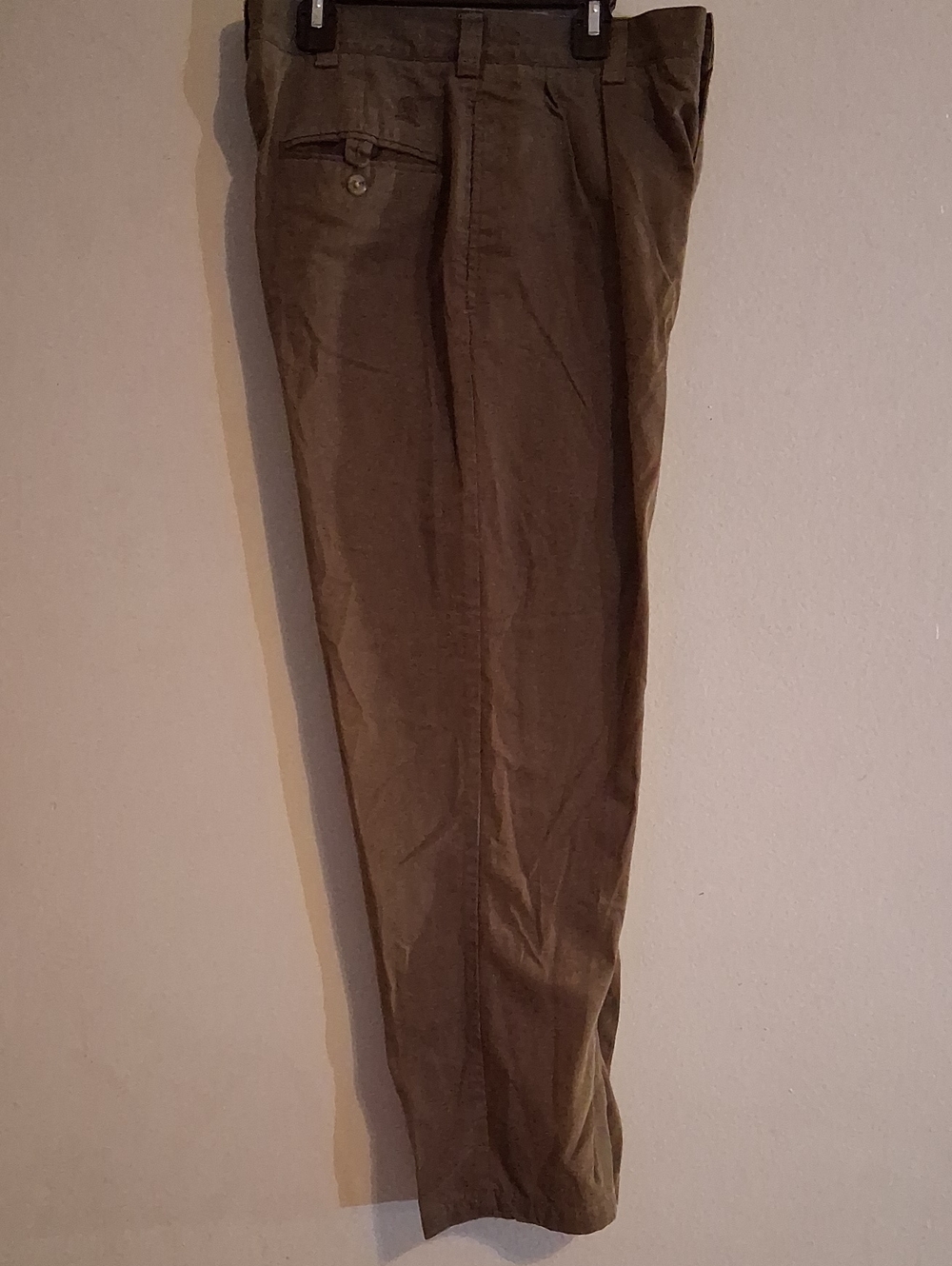 Men's Vintage Brown Pleated Chino Pants 32x30